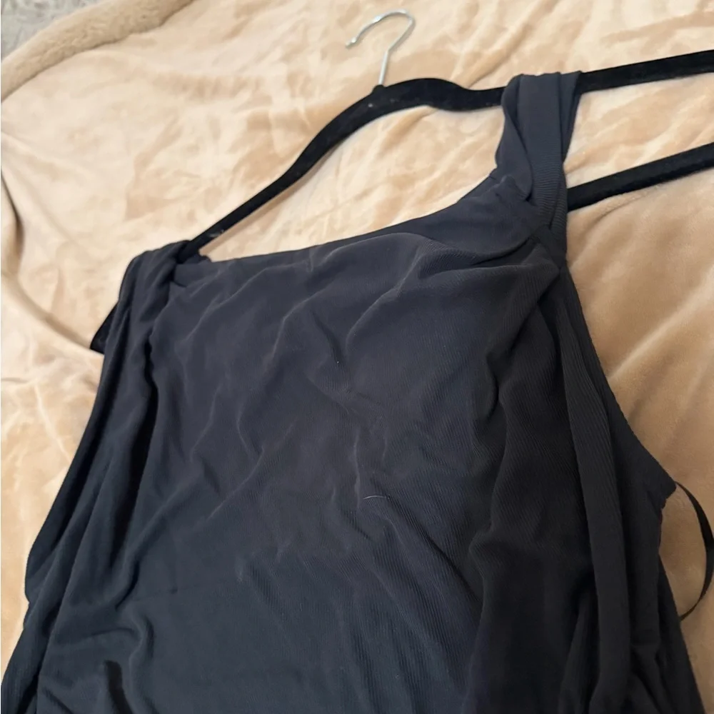 NWT Free people Madeline Black Ruched Mini Dress - Women's Medium